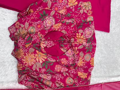 Ready to wear Chanderi Kurti sets (Plazzo pant)