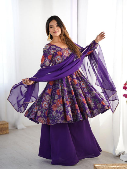Ready to wear Chanderi Kurti sets (Plazzo pant)