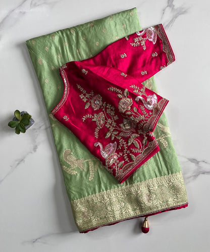 Exclusive Desgin Saree with Luxe stitched Blouse