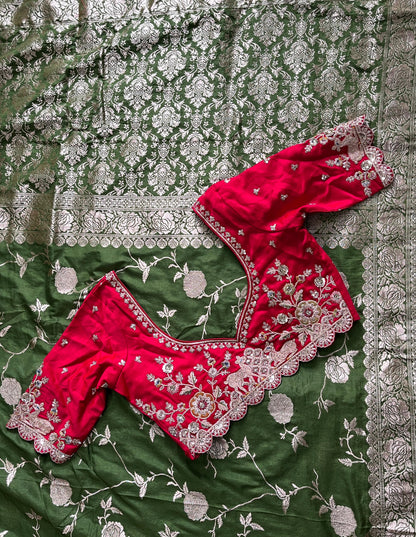 Exclusive Desgin Saree with Luxe stitched Blouse