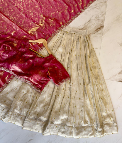 Tissue silk Lehenga set