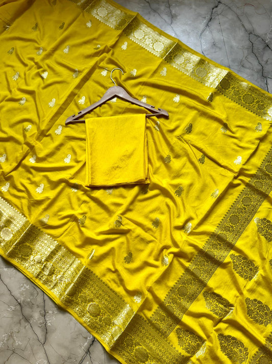 Banarasi Budget Semi Georgette Sarees