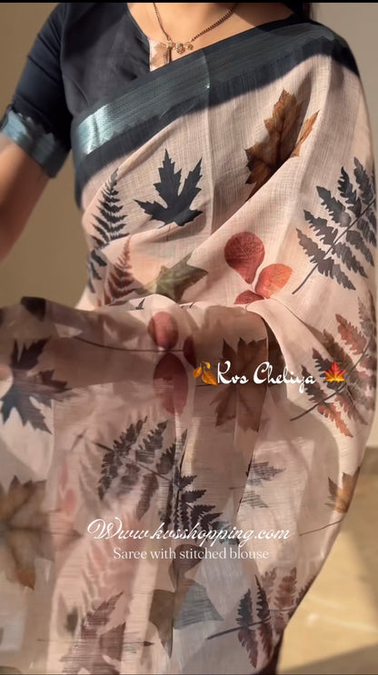 Kvs Cheliya Budget saree with stitched blouse