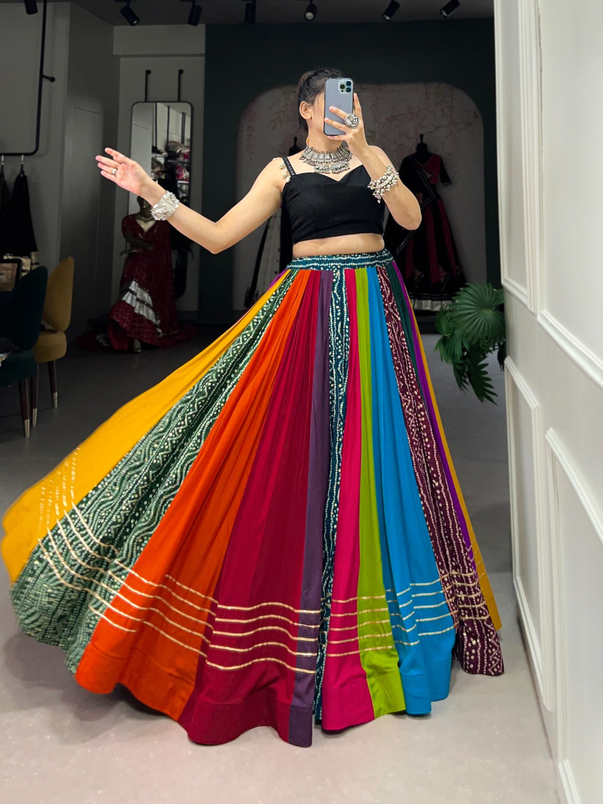 Pure Multi-colour Lehenga For Women