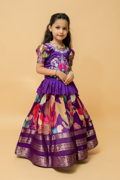 Diwali special cola weaving Lehenga