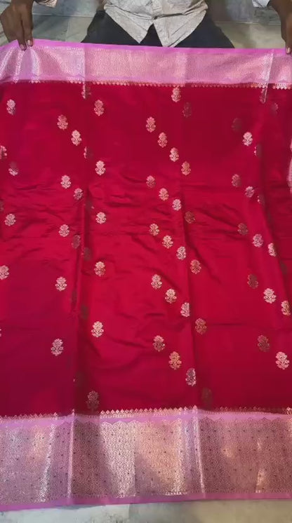 Banarasi katan zari soft fab budget sarees
