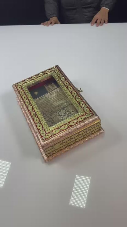 Semi Banarasi’s Katan silk weaving temple sarees