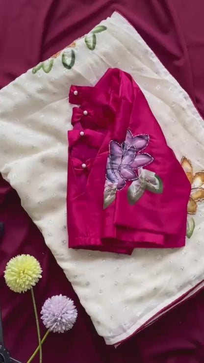 Premium handwork & hand painted sarees