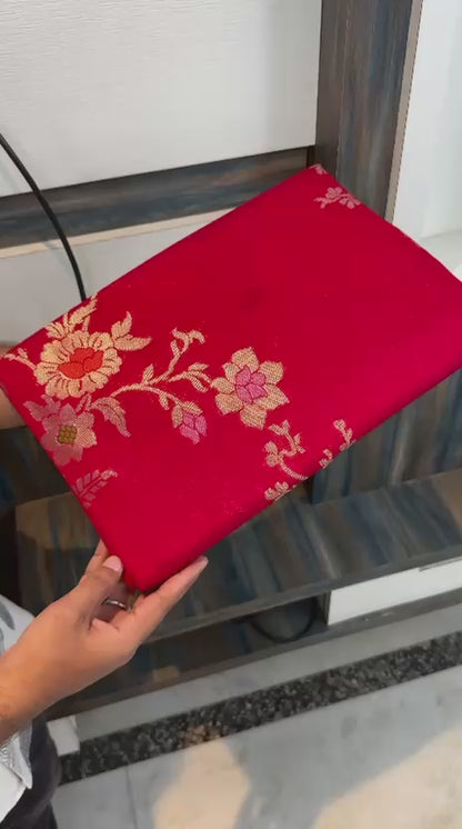 Banarasi alfi minakari big raw mango saree