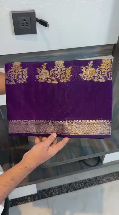 Banarasi  pure Raw mango silk fabric saree