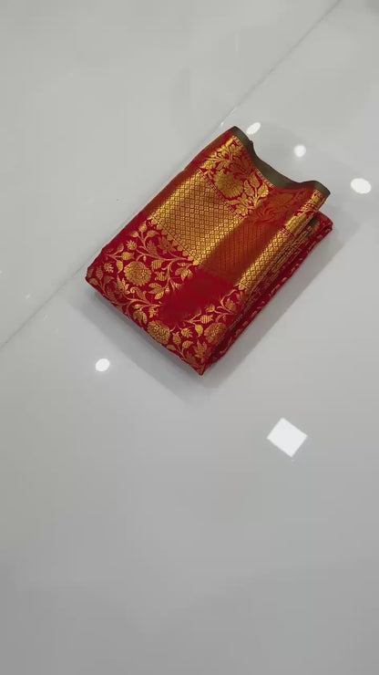 Red Festival Look Classic Sarees