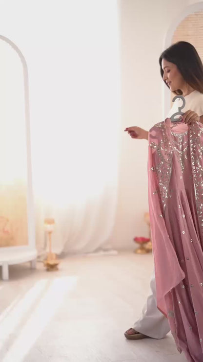 Party wear Anarkali gown with embroidered work