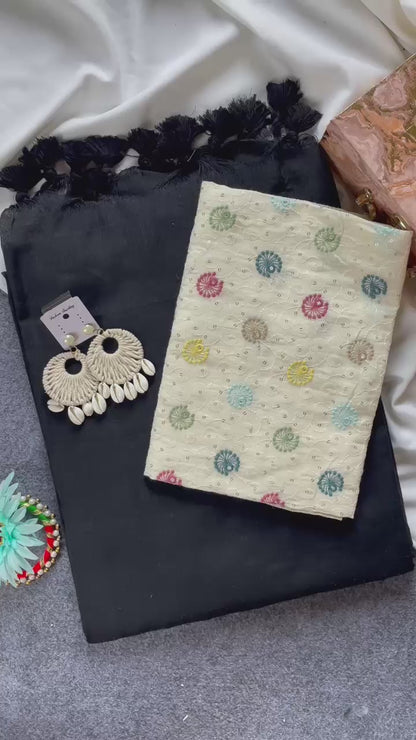 Budget Khadi cotton with beautiful work blouse