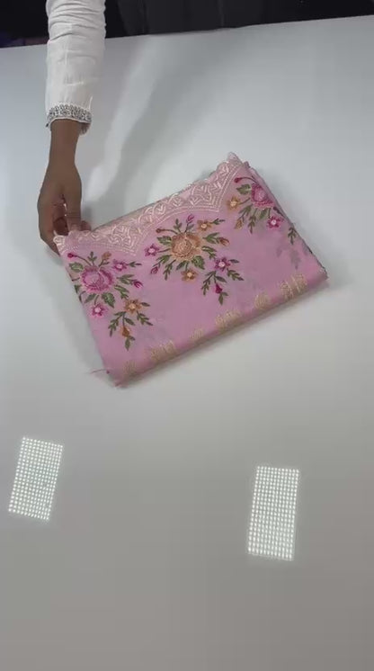 Premium embroidery work classic saree