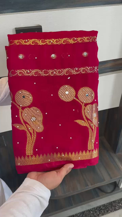 Banarasi dybl pure viskos soft silk traditional saree