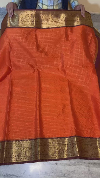 Vintage Checks  trending tradition saree