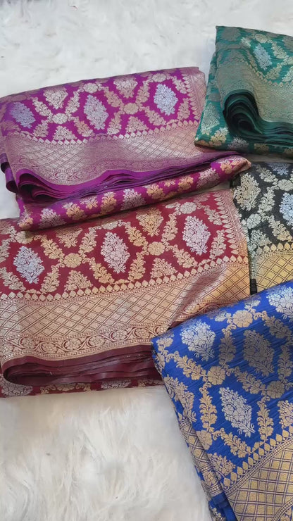 Amabani Mam inspired Banarasi Soft Katan silk