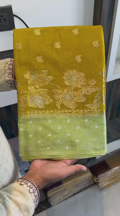Banarasi dybl dupion soft silk zari saree