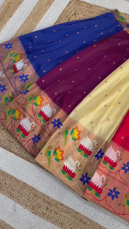 Kids cute paithani temple wear sets