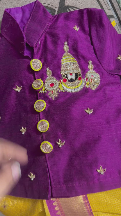 Govinda traditional kids boy and adult kurta sets