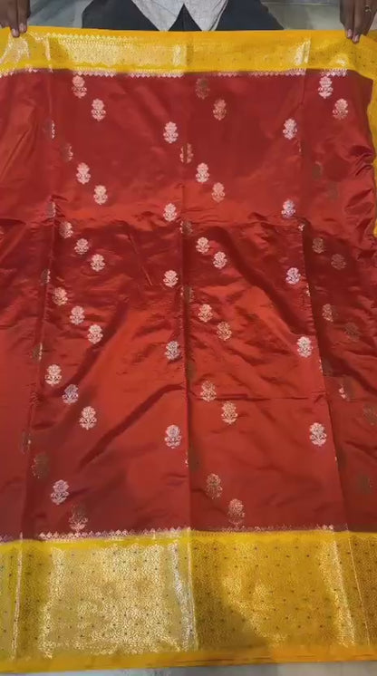 Banarasi katan zari soft fab budget sarees