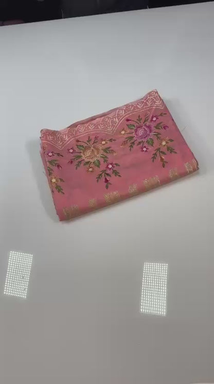 Premium embroidery work classic saree