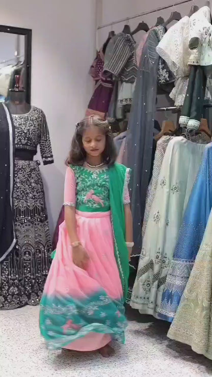 Fancy party georgett kids cute wear sets