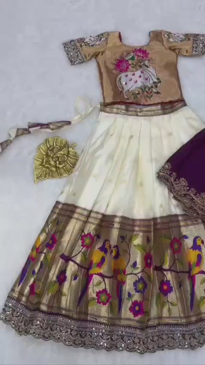 Kids cute paithani sets