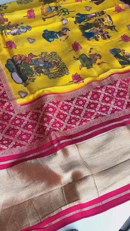 Georgette Kalamkari luxe saree
