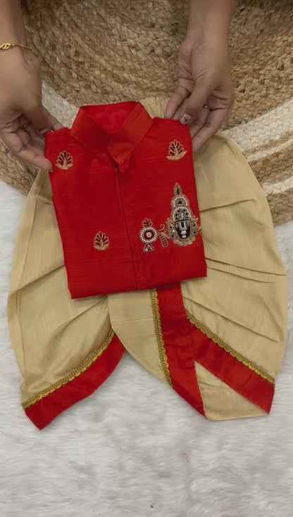 Boys dhothi with kurta sets with handwork s