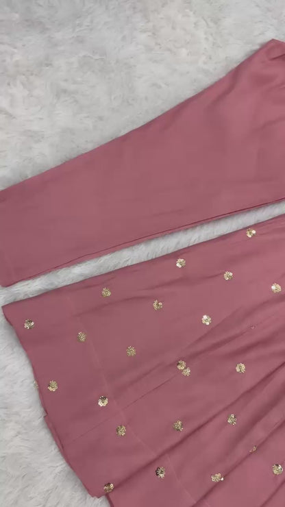 Party wear Anarkali gown with embroidered work