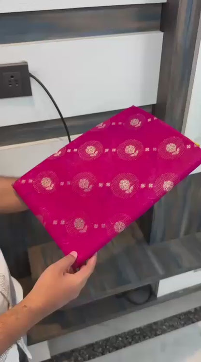 Raw mango silk Banarasi saree