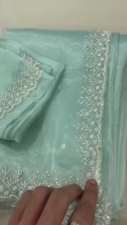 Pure Organza Handwork Luxe Sarees