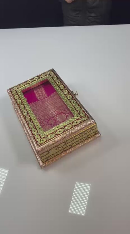Semi Banarasi’s Katan silk weaving temple sarees