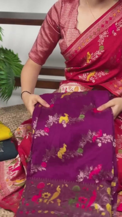 Vintage weaving stylish traditional saree