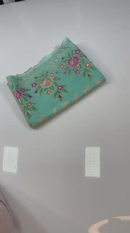 Premium embroidery work classic saree