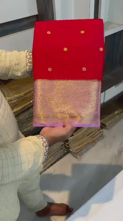 Vintage Dupion soft silk weaving sarees