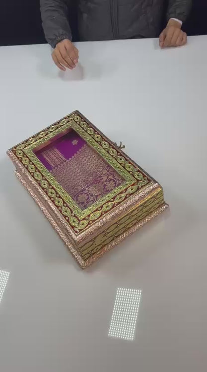 Semi Banarasi’s Katan silk weaving temple sarees