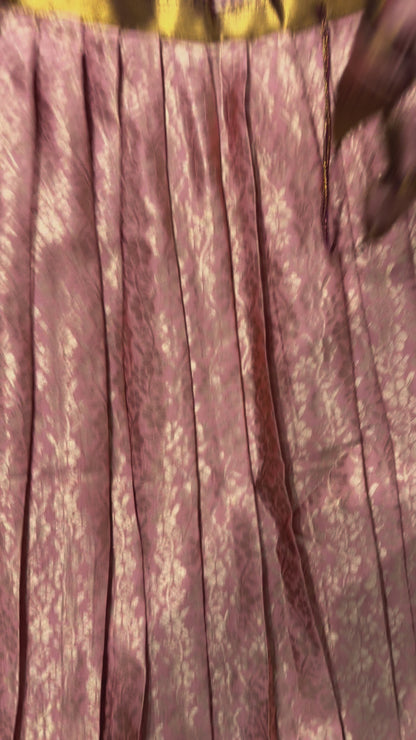 Kanchipuram semi pattu Lehenga with stitched work blouses