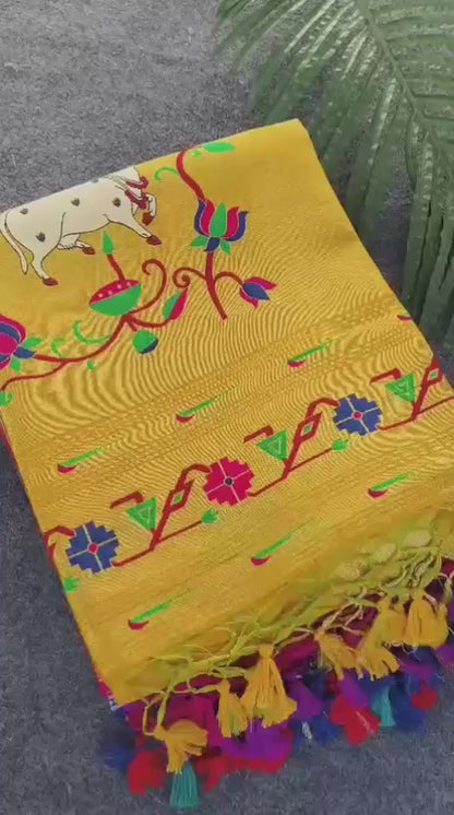 Budget Tussar Paithani weaving sarees