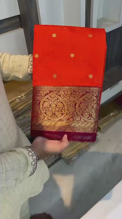 Vintage Dupion soft silk weaving sarees