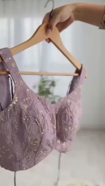 Ready to wear one min saree With stitched Blouse Luxe Touch