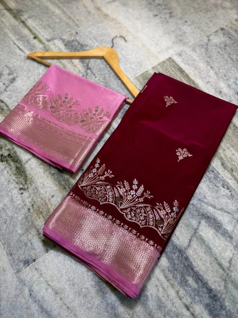 Vintage Katan silk premium Desginer saree