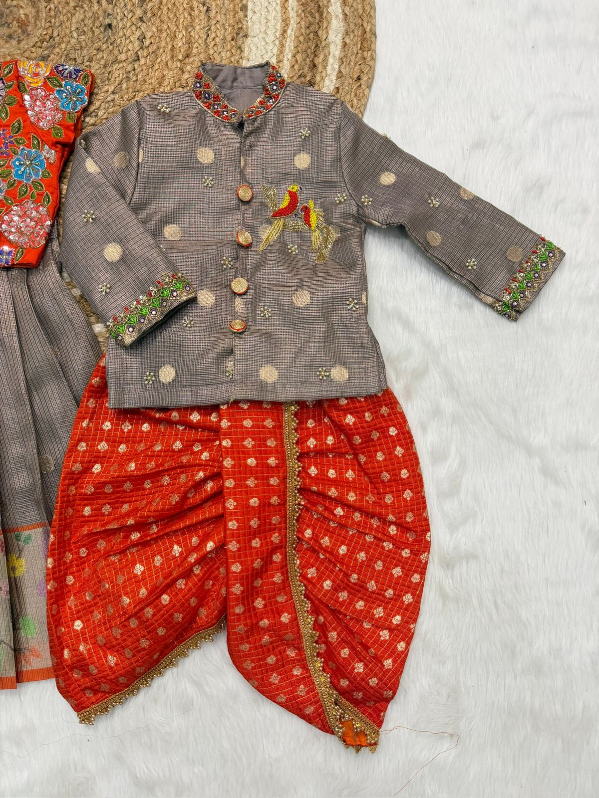 Kid Designer boy and girl family combo