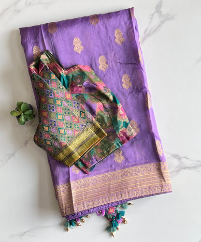 Banarasi Pattu luxe saree with stitched Blouse