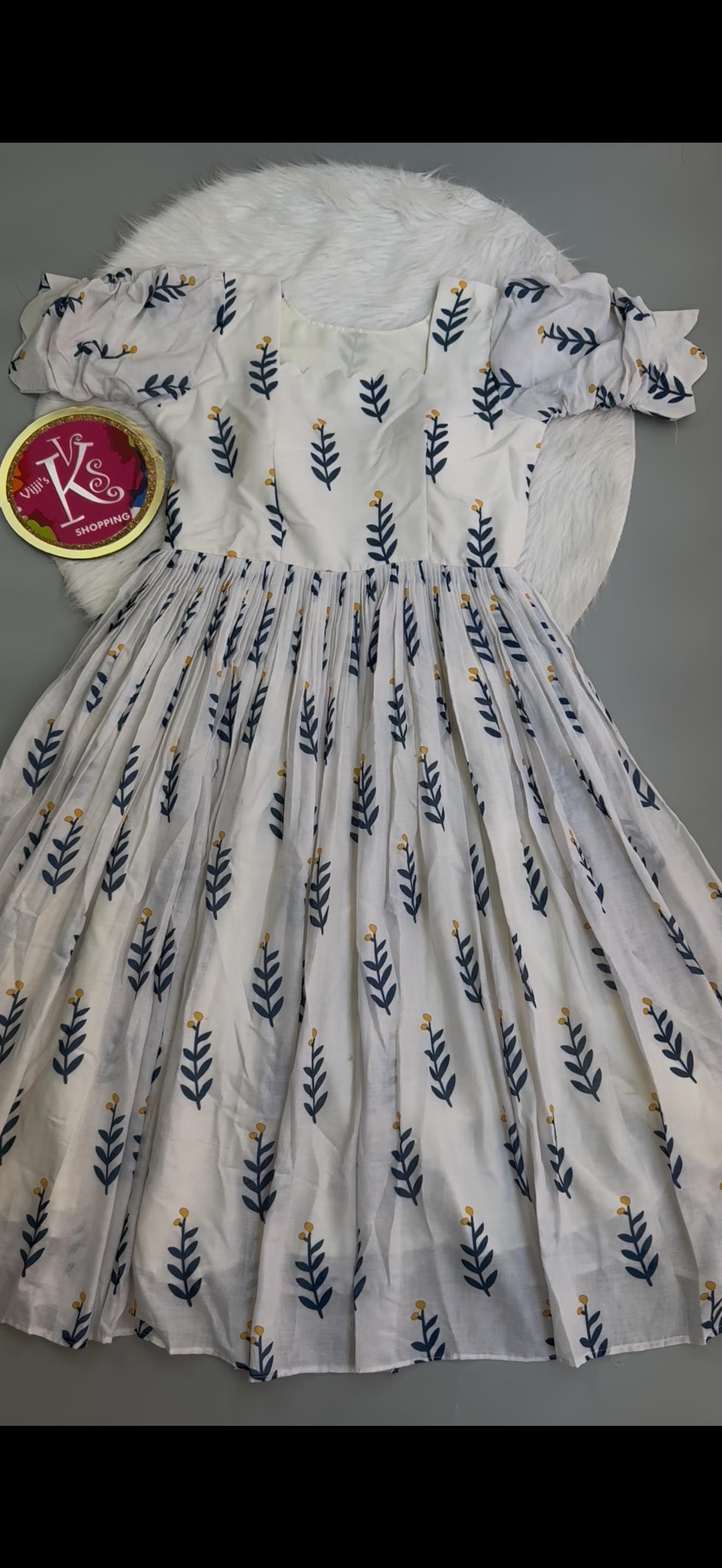 Mul cotton leaf summer cafe gowns
