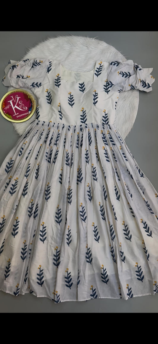 Mul cotton leaf summer cafe gowns