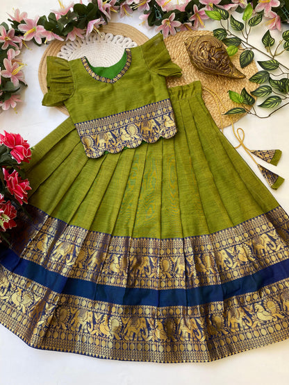 Kids festival wear special cute Narayanapet sets