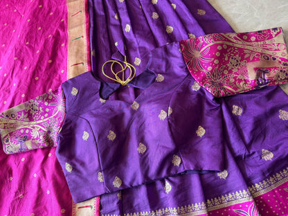 Elephant theme lehenga designer paithani weaving set