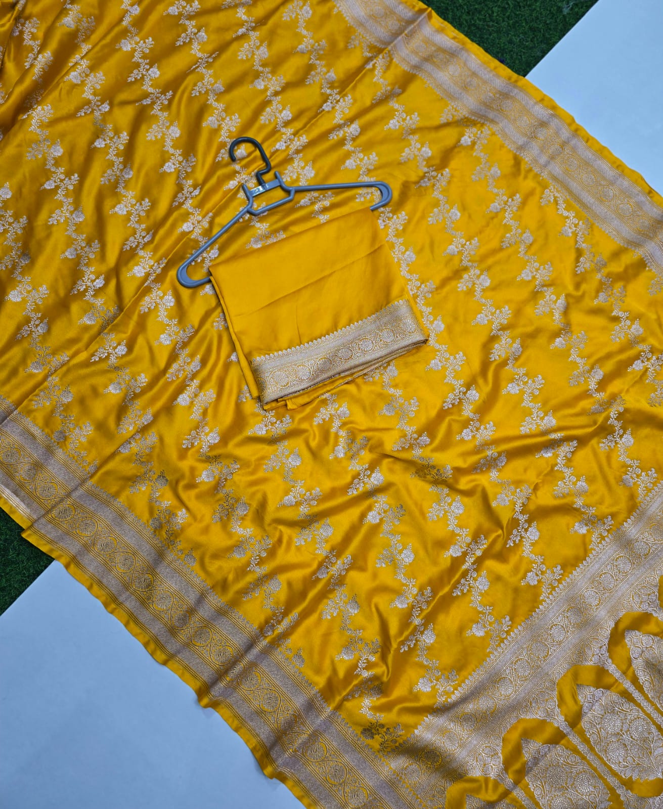 Mashru katan silk semi pattu zari saree